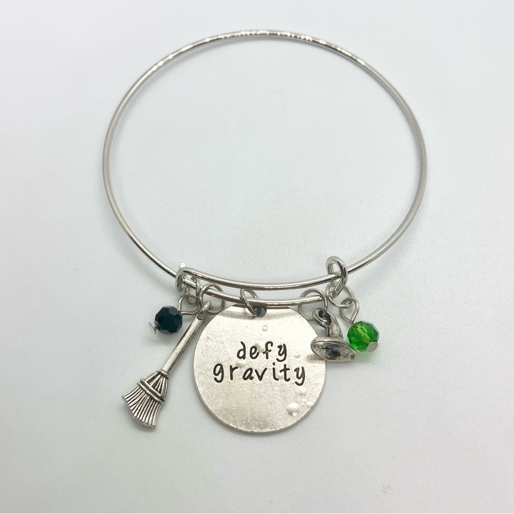 Wicked Defy Gravity Expandable Bangle Charm Bracelet - Picture 2 of 6